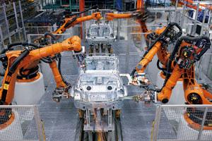 assembly line Through introduction of workdivision mass production using electrical