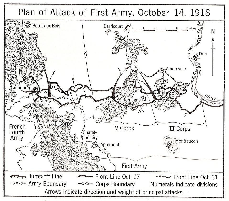 (ABMC, p. 180) Phase IV of the Meuse-Argonne offensive began on 1 November. It was conducted by the French Fourth Army and both American Armies.