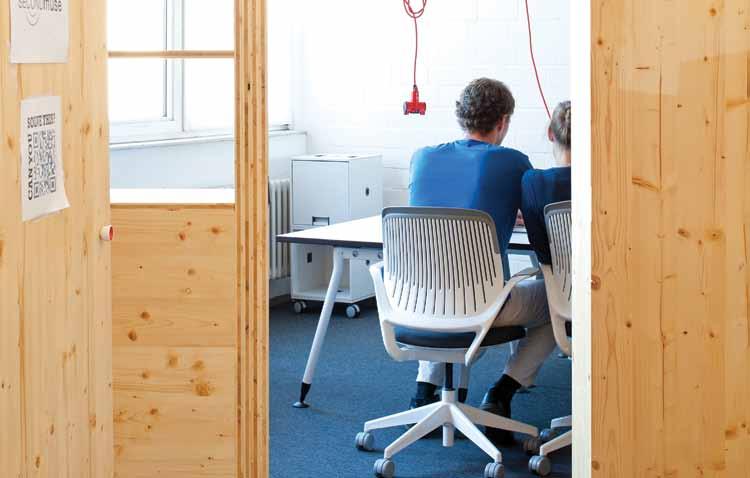 Ó Social networking is a big part of the draw of coworking spaces (like betahaus in Berlin - pictured above and left), and shared team spaces make it easy to mingle and exchange ideas.