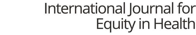 Quinn et al. International Journal for Equity in Health (2017) 16:168 DOI 10.