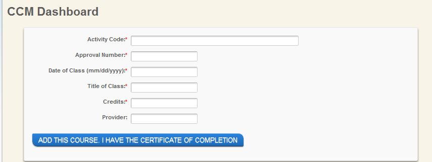 The Title of Class and Credits fields may auto-populate, but if it doesn t, please enter all information on your own.