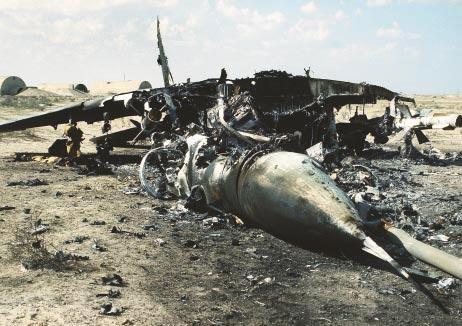 JFQ FORUM Iraqi MIG 25 destroyed during Desert Storm. of strike sorties in the war), what mattered most was the direct use of airpower for the declared mission of liberating Kuwait.