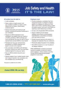 Slide 16 Occupational Safety and Health Act Protects employee health and safety Passed in 1970 Requires employers to make the workplace free of hazards Image: Occupational Safety and Health