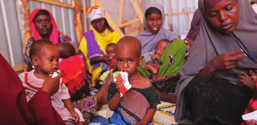 PART II: ACHIEVEMENTS // 2016 ANNUAL REPORT SOMALIA HUMANITARIAN FUND Cluster objectives NUTRITION Lead agency: UNICEF Objective 1: Reduction of Nutrition related morbidity and mortality rate to