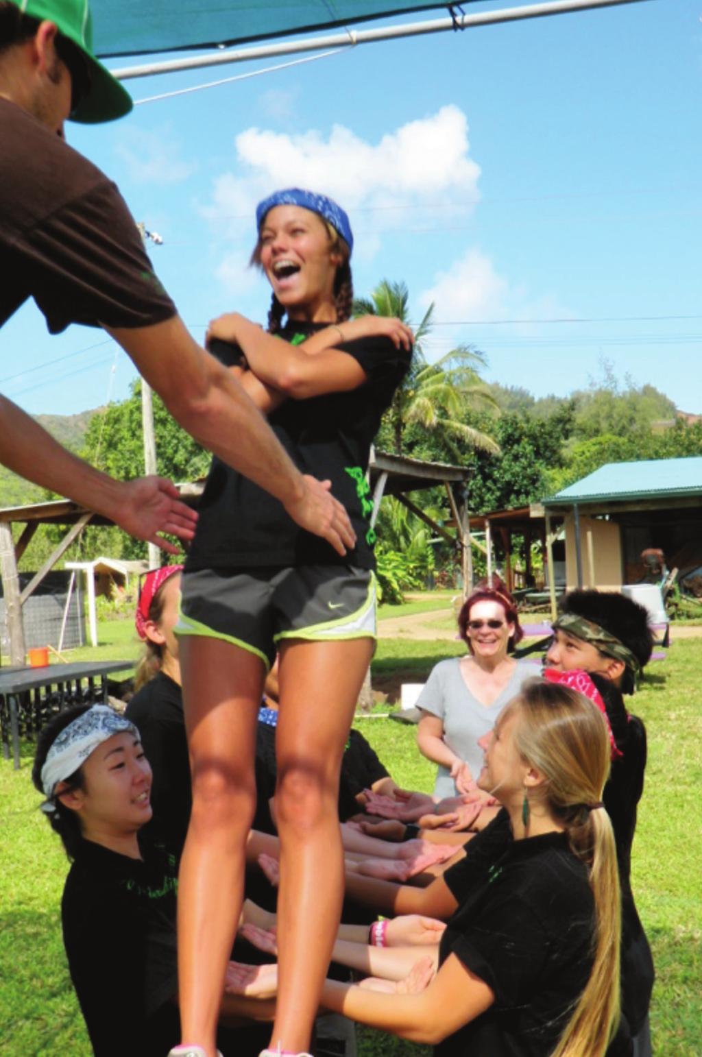 LEADERSHIP KAUAI Piina Hoku Youth Leadership Training Piina Hoku students participate in a trust fall activity In 2003, Kauai volunteers from major community sectors stepped forward to launch