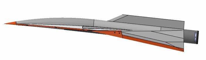 Vehicle: VSB-30 Waverider wing truncated to fit inside booster shroud Milestones: Critical design review