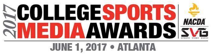 KEY DATES Presented by the Sports Video Group & the National Association of Collegiate Directors of Athletics Official Rules February 15, 2017 April 14, 2017 Entry Submission Period May 2, 2017
