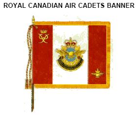 The Royal Canadian Air Cadet s Pipe Banner is a guidon-shaped flag which is fastened to the large or drone of the bagpipe and hangs backwards over the Cadet Piper s shoulder, displaying the official