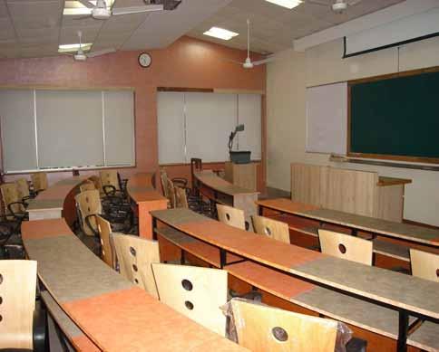 Fig.3: Interiors of the smaller classrooms used for PG/UG elective teaching. Left: Perseverance classroom; Right: Excellence classroom.