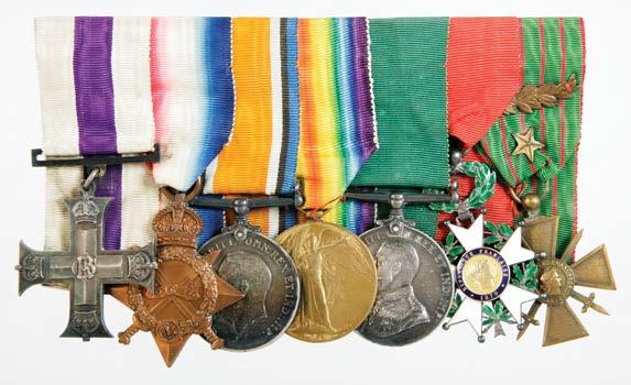The medals of Major Joseph Gobeil, MC, who was awarded the French Croix de Guerre with bronze palm and bronze star, in addition to the Légion d honneur Photo: CWM, 19950114-022, Tilston Memorial