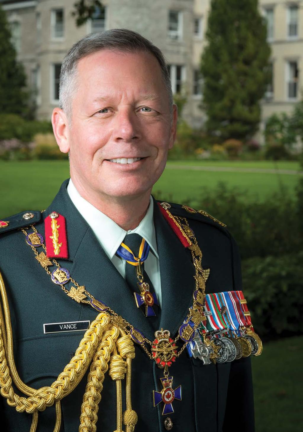 General Jonathan Holbert Vance, CMM, MSC, CD, Chief of the Defence Staff, wearing his chain of