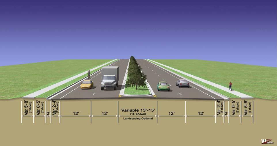 1 intersection and continue east to Road S-24 to join the existing five-lane highway.