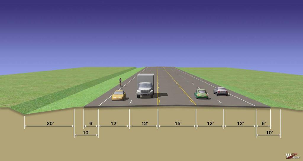 Figure 2. Typical Section ENVIRONMENTAL IMPACTS An Environmental Overview was conducted as part of the US 1 Widening Feasibility Study.