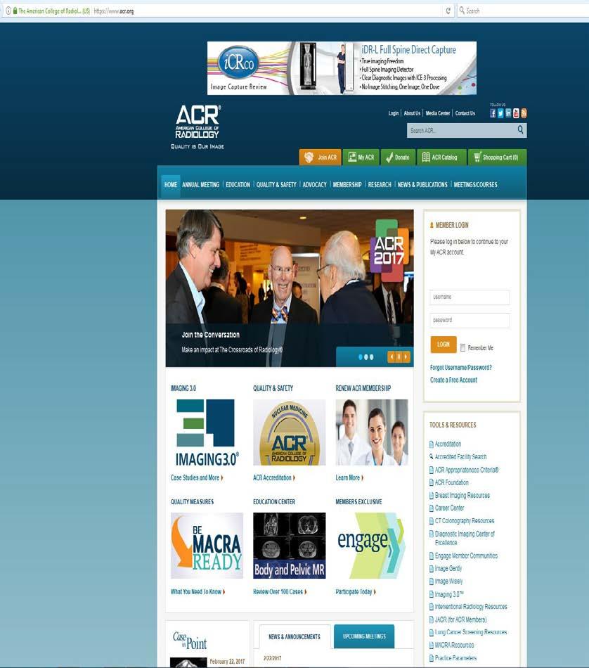 ACR Home Page http://www.acr.