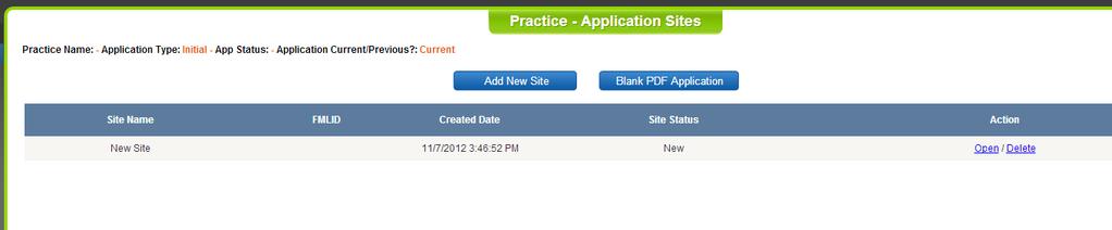 Practice-Application Sites Add
