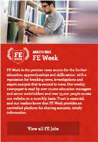JO Why use EduWeek Jobs? Education leaders read Schools Week and FE Week. Our editorial content is strong on policy news, which attracts switched-on, highly engaged readers.