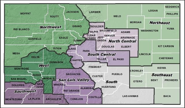 E. Map of Colorado s Regional Emergency Field Offices http://dhsem.state.co.