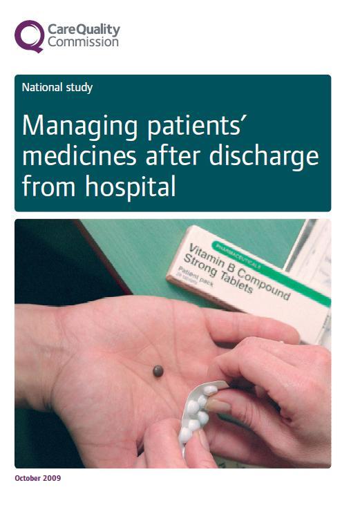 recommendations Managing patients medicines after discharge from hospital Unique collaboration