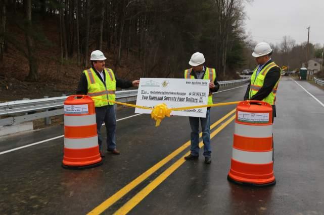 The opening of the Route 549 bridge, spanning Seely Creek in Jackson Township, Tioga County, marked the completion of the first bridge replaced in 2017 under the Rapid Bridge Replacement Project.
