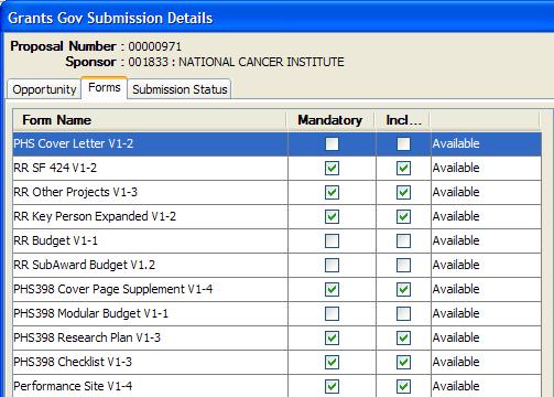 New Grants.gov Forms Print Order COEUS 4.4.3 has a new Print Order for the Grants.gov Forms. The new Print Oder reflects how the grant application is assembled by the agency and viewed by the reviewers.