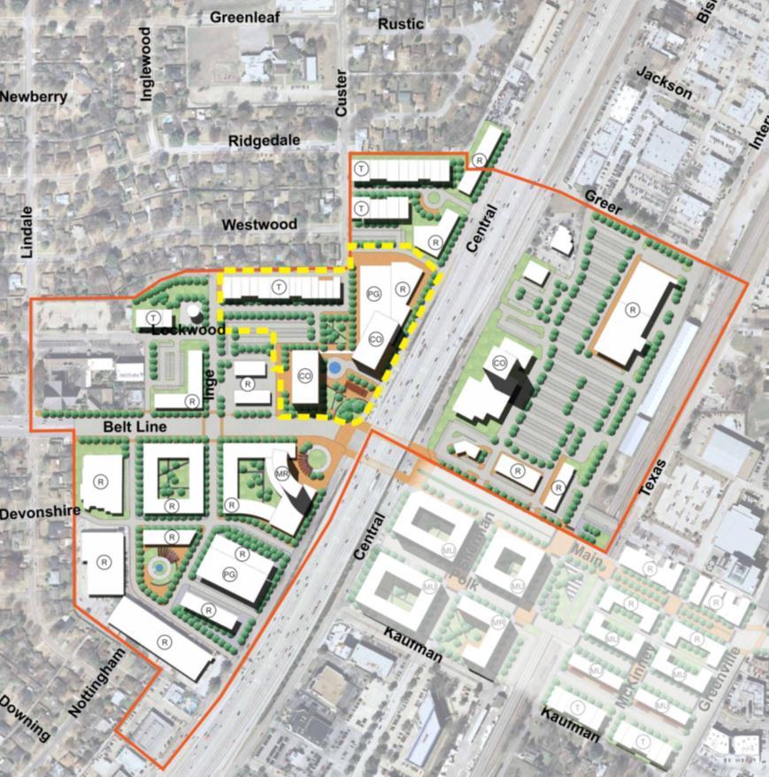 Central Place - Focus Area B Primarily retail focused with some residential and office development Catalyst Site 2 is located