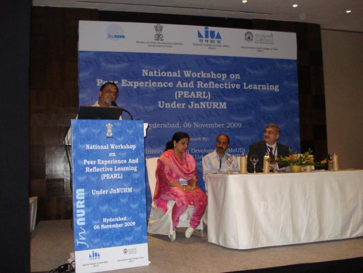 Mr. N. Bhattacharjee, India Team Leader, WSP made a presentation on urban reforms and communication.