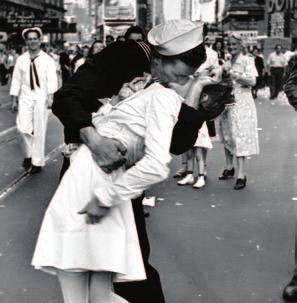 History V-J Day Photographer Alfred Eisenstaedt captured this image in Times Square during the victory celebration on V-J Day. No one knows the identities of the sailor and the nurse in the photo.