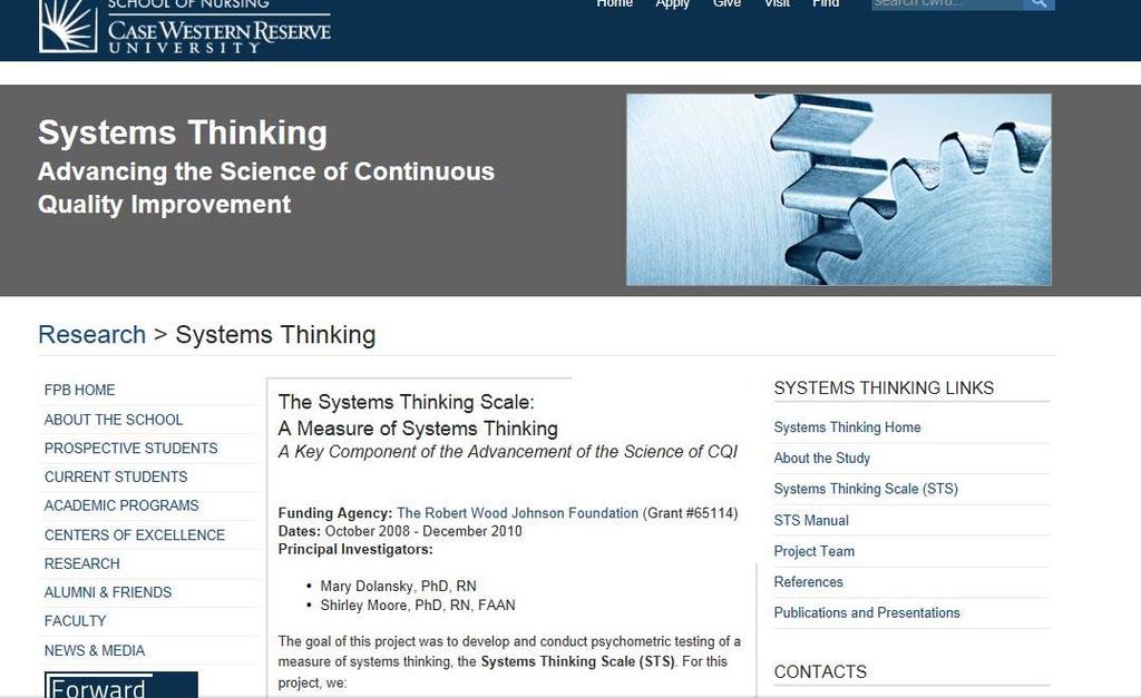 Systems Thinking Scale http://fpb.case.