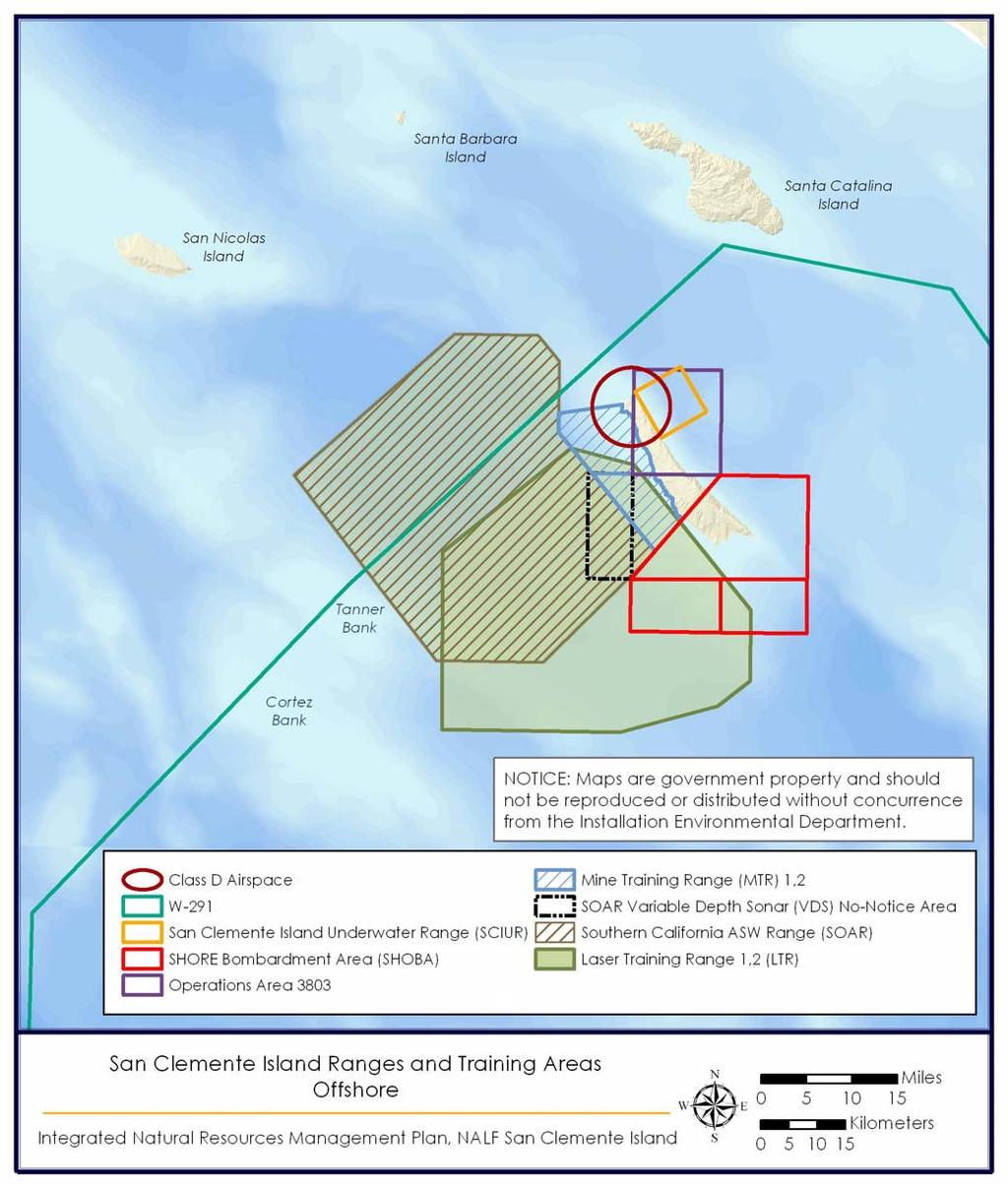 Naval Auxiliary Landing Field San Clemente Island Draft July 0 Map -.