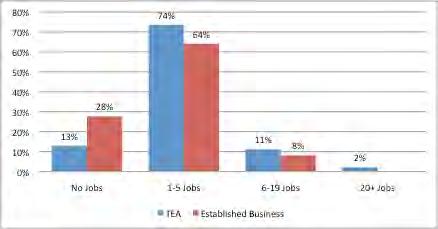 Figure 23. Expected Number of Jobs to be created over the Next 5 Years While the job creation expectations of TEA firms in Suriname are relatively high, the number of TEA firms is relatively low.