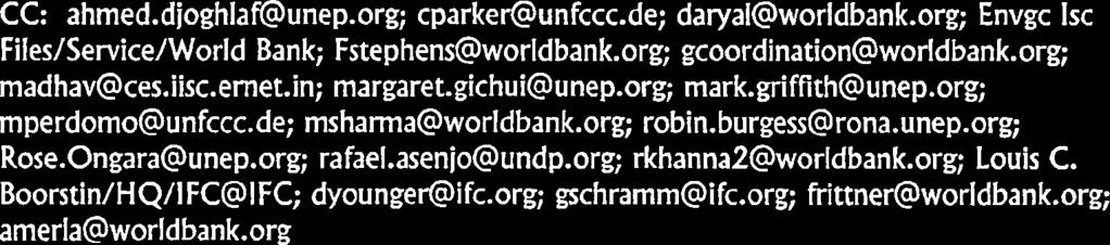 org; Envgc Isc Files/Semice/World Bank; Fstephens@worldbank.org; gcoordination@worldbank.org; madhav@ces.iisc.emet.in; margaret.