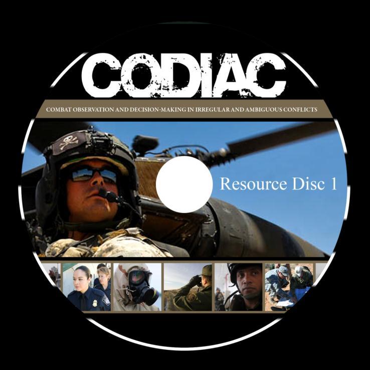 Deliverables Resources CODIAC POI Resource DVD Supplementary materials are provided for the POI on an accompanying resource DVD.