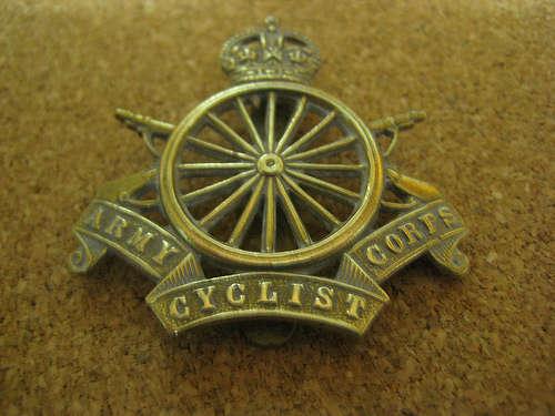 The badge of the Army Cyclist Corps. William Heaton applied for a commission from the Cyclist Corps and was eventually commissioned into the West Riding Regiment on February 17 th 1917.