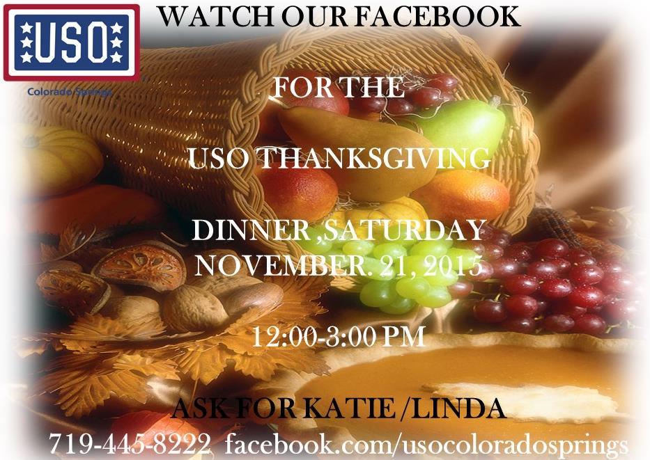 USO THANKSGIVING DINNER (FLYER) **This e-mail is for informational purposes only.