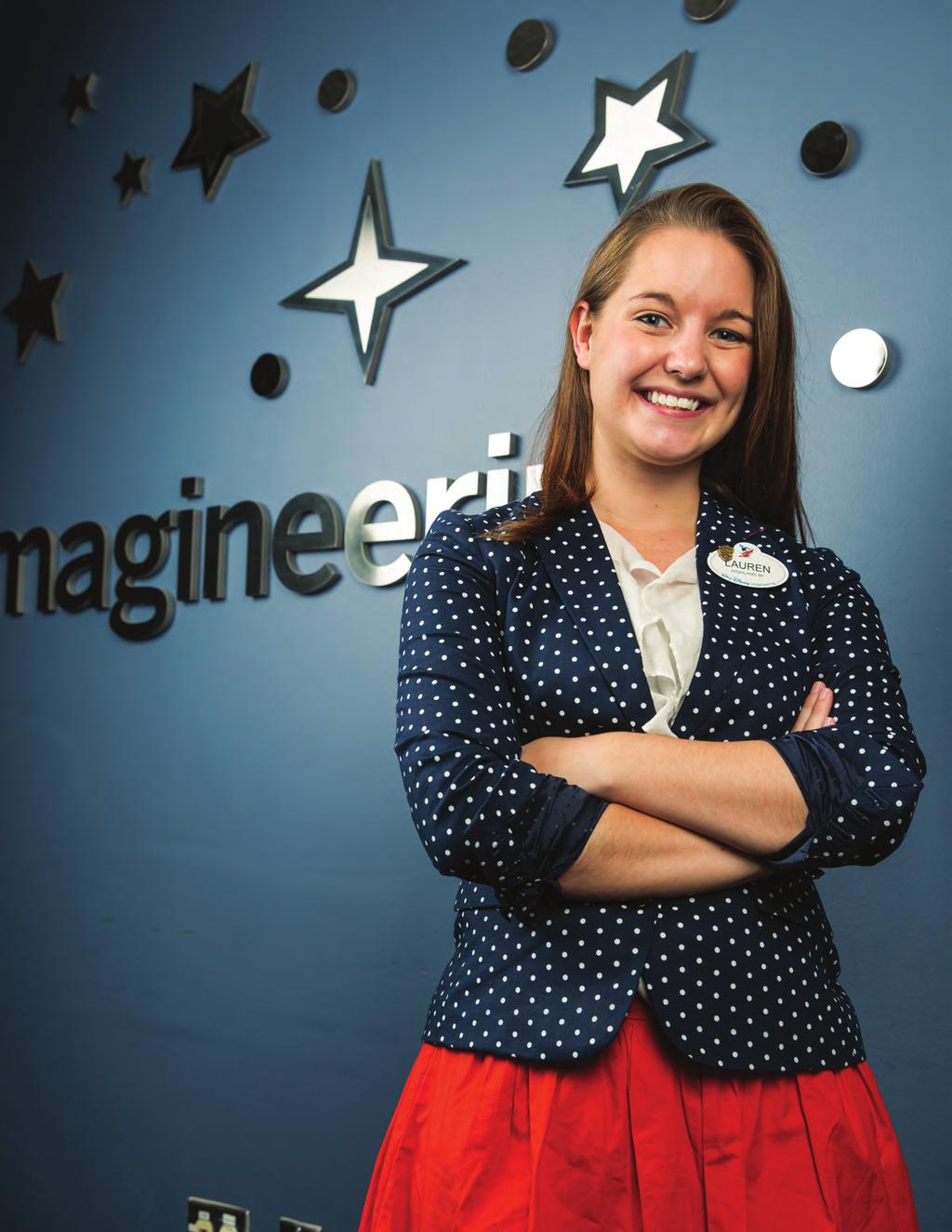 ALUMNA ENGINEERING A DREAM Lauren Murphy, 12, wanted to be a Walt Disney Imagineer from the age of five. Becoming a National Merit Scholar gave her a lot of options when selecting a university.