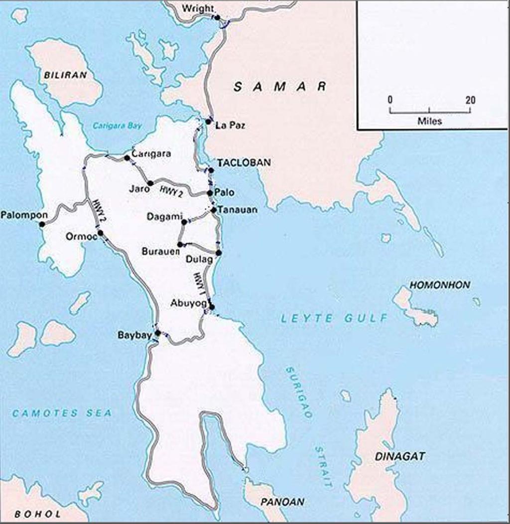 The Leyte Campaign A Case Study of Support to Major Operations and Campaigns MODIFIED COMBINED OBSTACLE OVERLAY FOR LEYTE Restricted Mobility Very Restricted Mobility