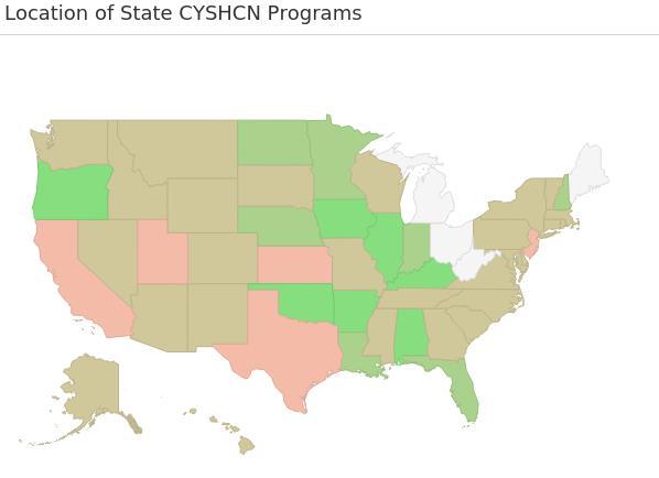 PROFILE RESULTS Responses were received from a total of 48 state and territorial CYSHCN programs (including the District of Columbia).