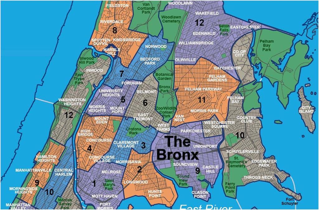 Appendix 2b: Bronx Community Districts Map Source: