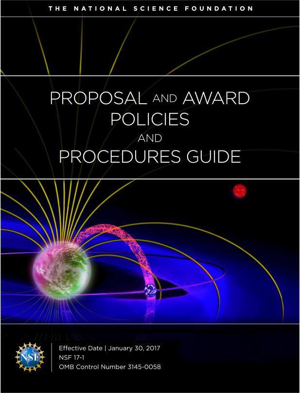 NSF Update: 17-1 Proposal & Award Policies & Procedures Guide (PAPPG) Daniel Lewis Sponsored Programs