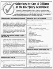 Quality Improvement Guidelines for the ED (7 points) Weighting Section IV.