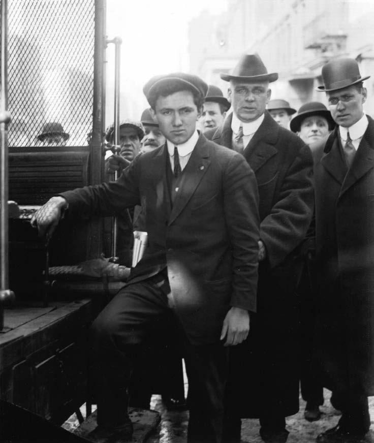 A young Frank Tannenbaum on his way to court after his