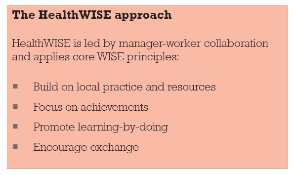 Introduction to HealthWISE Consists of an action manual and trainers guide 5 Occupational Safety and Health modules: