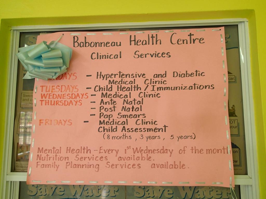 Region 2: Babonneau Wellness Center Good example
