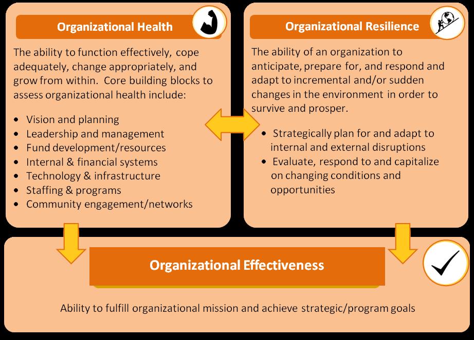 Exhibit 2: Definitions of Organizational Health, Resilience, and Effectiveness 4 In essence, the OE program is premised on the assumption that by supporting short-term, discrete capacity-building