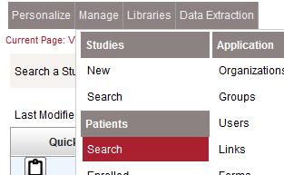 (A) Search for Patient in Velos If a person with the same