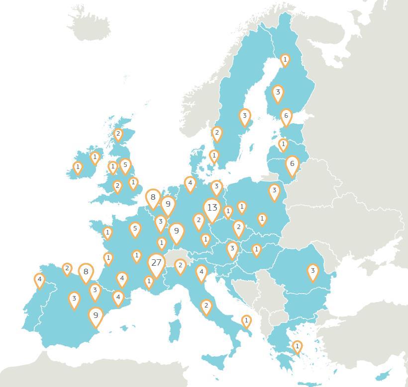 Mapping European technology centres providing services to companies Webtool online at https://ec.europa.