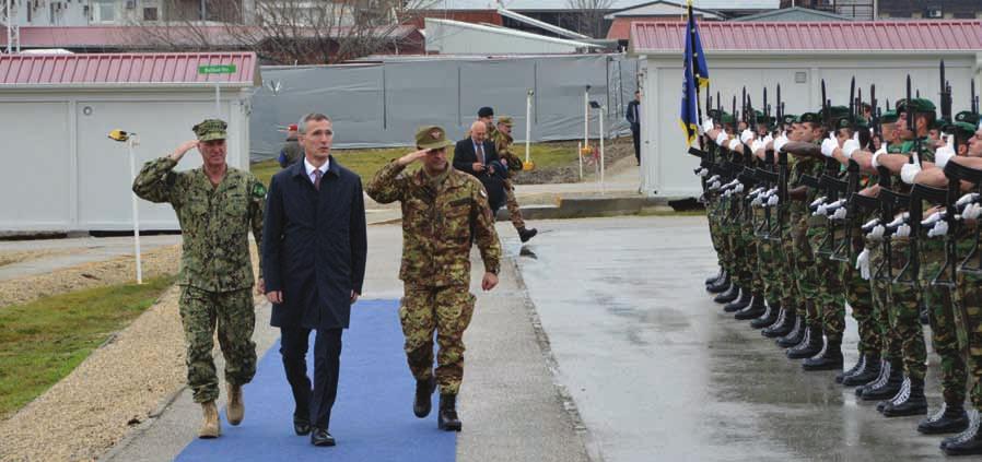 Ferguson III Commander JFC Naples, was welcomed to the camp by COM KFOR, Major General Francesco Paolo FIGLIUOLO The NATO Secretary General was briefed by KFOR Commander and the international HQ