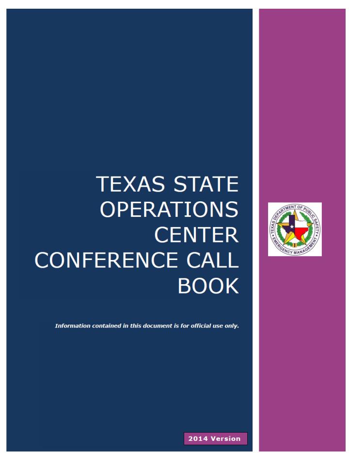 Conference Call Booklet This document contains the information necessary to conduct