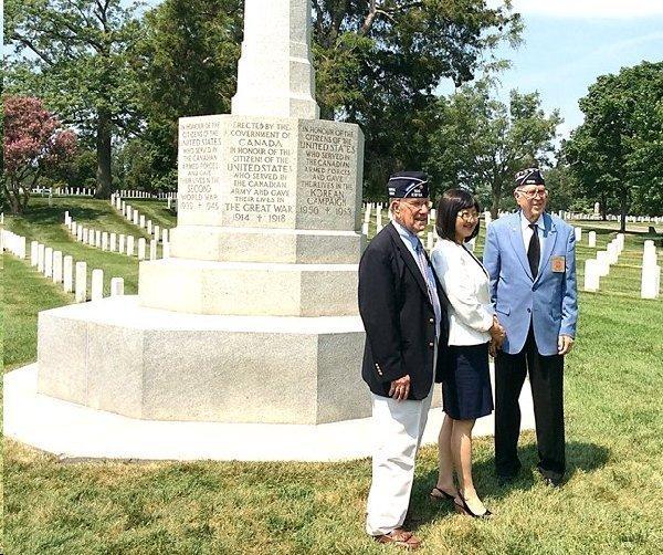 Page 9 of 14 Canada s Senator Yonah Martin showed Warren Wiedhahn, national vice president and Washington director of the KWVA a feature of Arlington National Cemetery he had never seen before, or