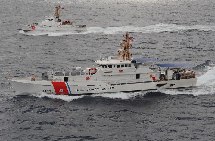 Figure 3. Fast Response Cutter (With an older Island-class patrol boat behind) Source: U.S. Coast Guard photo accessed May 4, 2012, at http://www.flickr.
